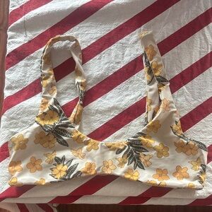 Benoa Swim Yellow Floral Bikini Top